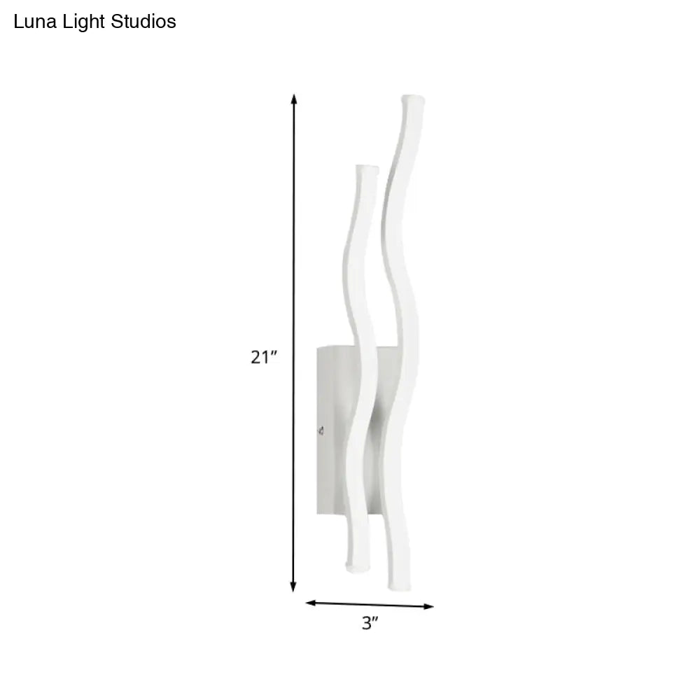 DecorBites™ 2-Waving Acrylic Linear Sconce – LED Wall Lamp Fixture with Warm/White Light