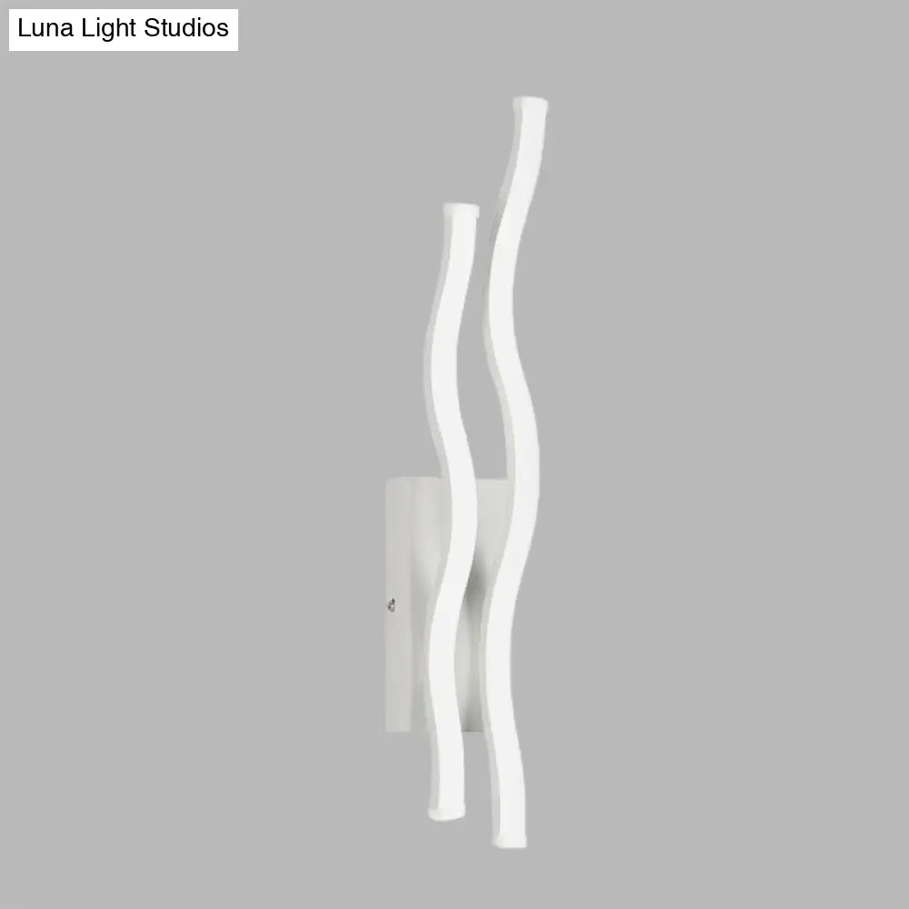 DecorBites™ 2-Waving Acrylic Linear Sconce – LED Wall Lamp Fixture with Warm/White Light