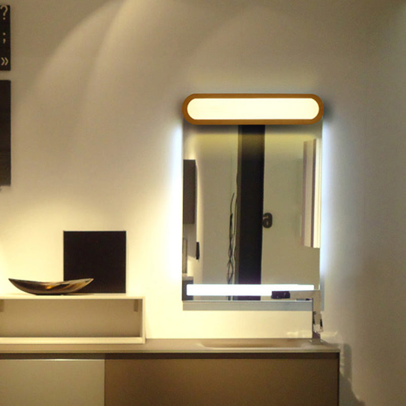DecorBites™ Contemporary LED Sconce Vanity Light for Bedroom - Oval Elongated Acrylic Fixture