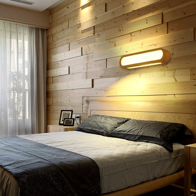 DecorBites™ Contemporary LED Sconce Vanity Light for Bedroom - Oval Elongated Acrylic Fixture
