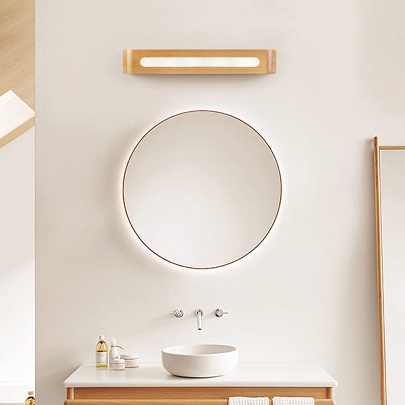DecorBites™ Nordic-Style Wood Wall Sconce with LED Bedside Lighting