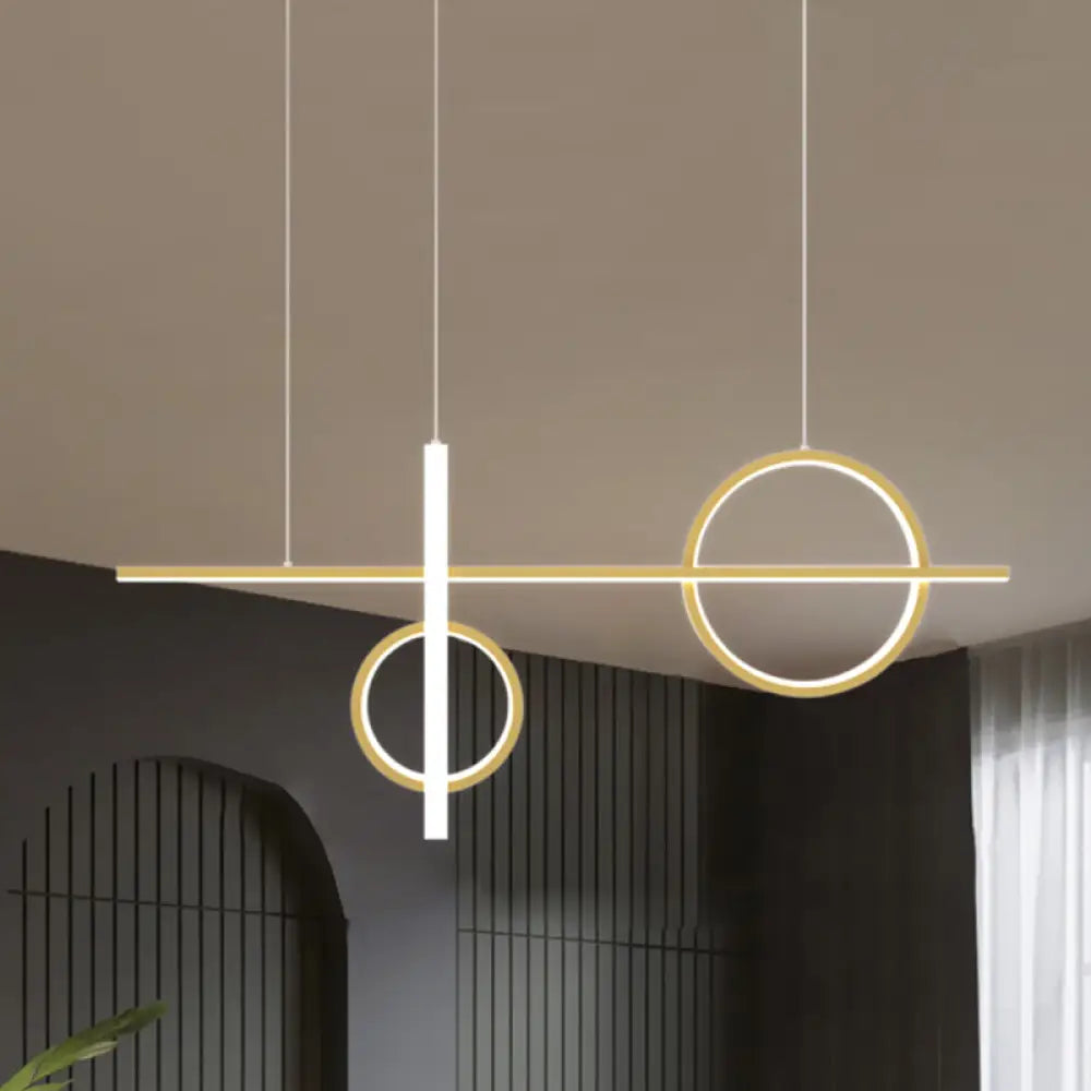 DecorBites™ 23.5"/31.5" Acrylic Bike Pendant Lighting Nordic LED Island Lamp - Black/Gold