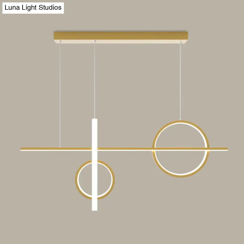DecorBites™ 23.5"/31.5" Acrylic Bike Pendant Lighting Nordic LED Island Lamp - Black/Gold
