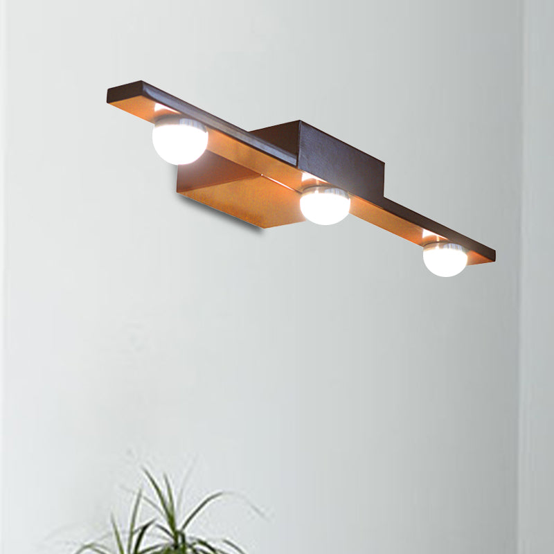 DecorBites™ Modern Black/White Linear Vanity Light Fixture - 3 Lights - Metal Wall Lighting - Warm/White Light - Over Mirror