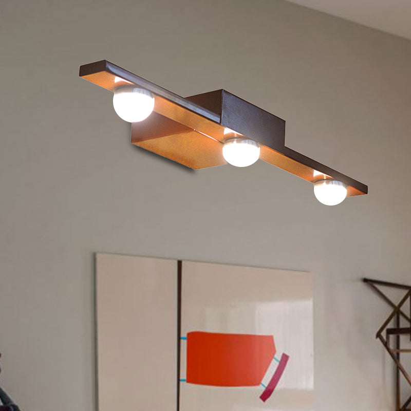 DecorBites™ Modern Black/White Linear Vanity Light Fixture - 3 Lights - Metal Wall Lighting - Warm/White Light - Over Mirror