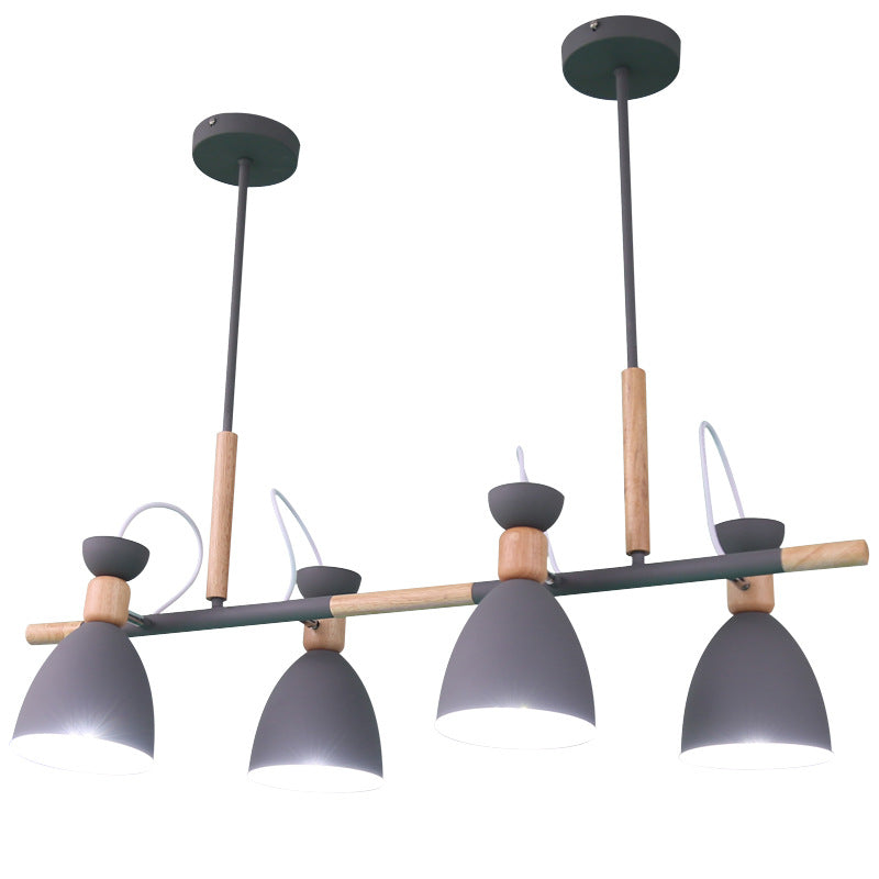 DecorBites™ Nordic 4-Light Bell Metal Island Ceiling Hang Light - Adjustable for Dining Room