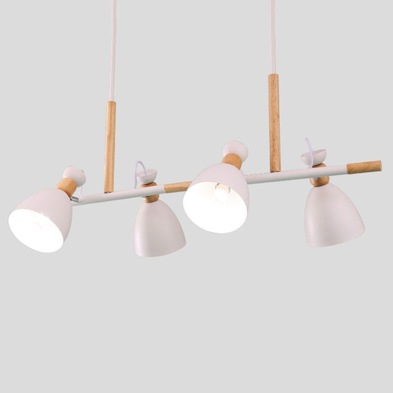 DecorBites™ Nordic 4-Light Bell Metal Island Ceiling Hang Light - Adjustable for Dining Room