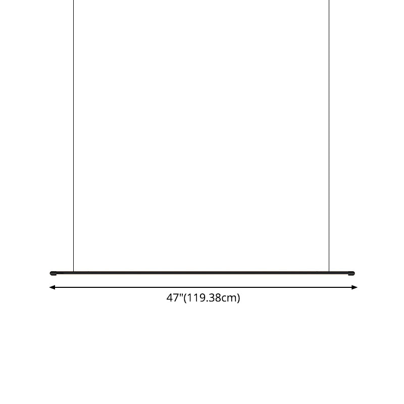 DecorBites™ Sleek LED Pendant Lamp for Kitchen Bar Island - Minimalist Thin Rod Design, Metal Construction, Black Finish