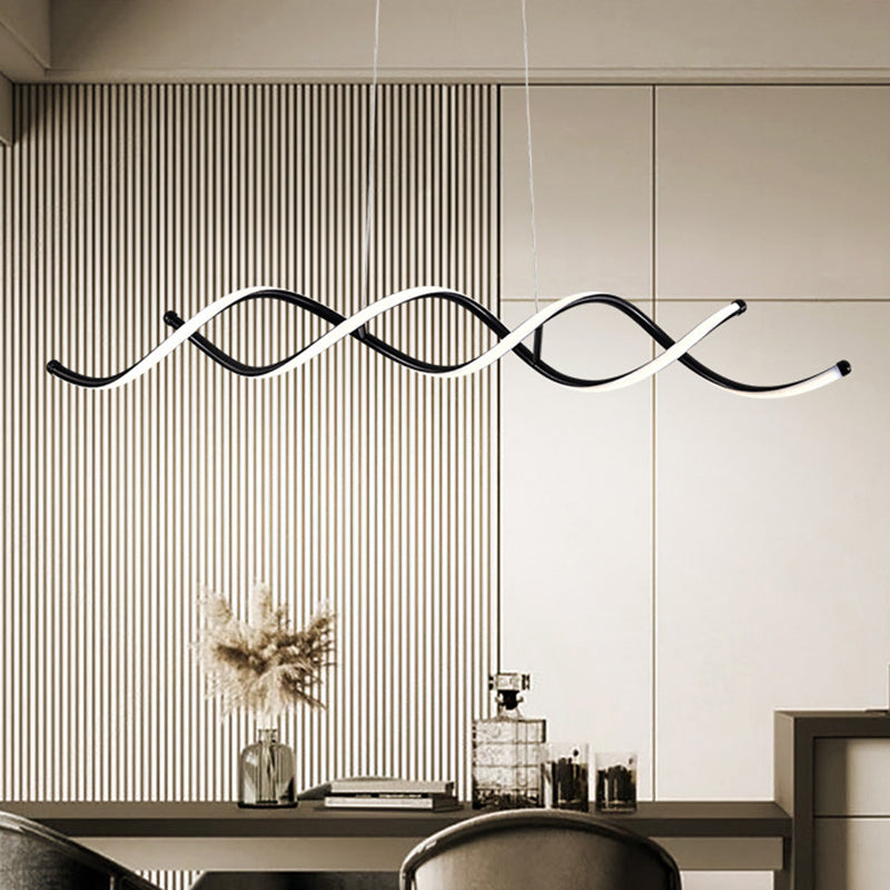 DecorBites™ Black Metal LED Pendant Ceiling Light for Contemporary Dining Room Decor