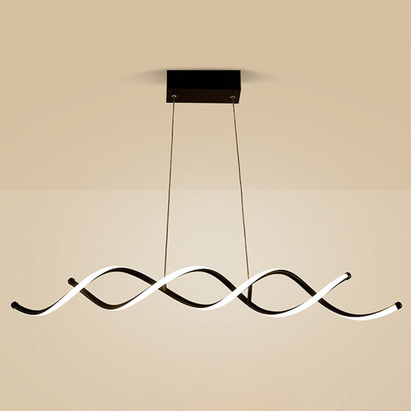 DecorBites™ Black Metal LED Pendant Ceiling Light for Contemporary Dining Room Decor