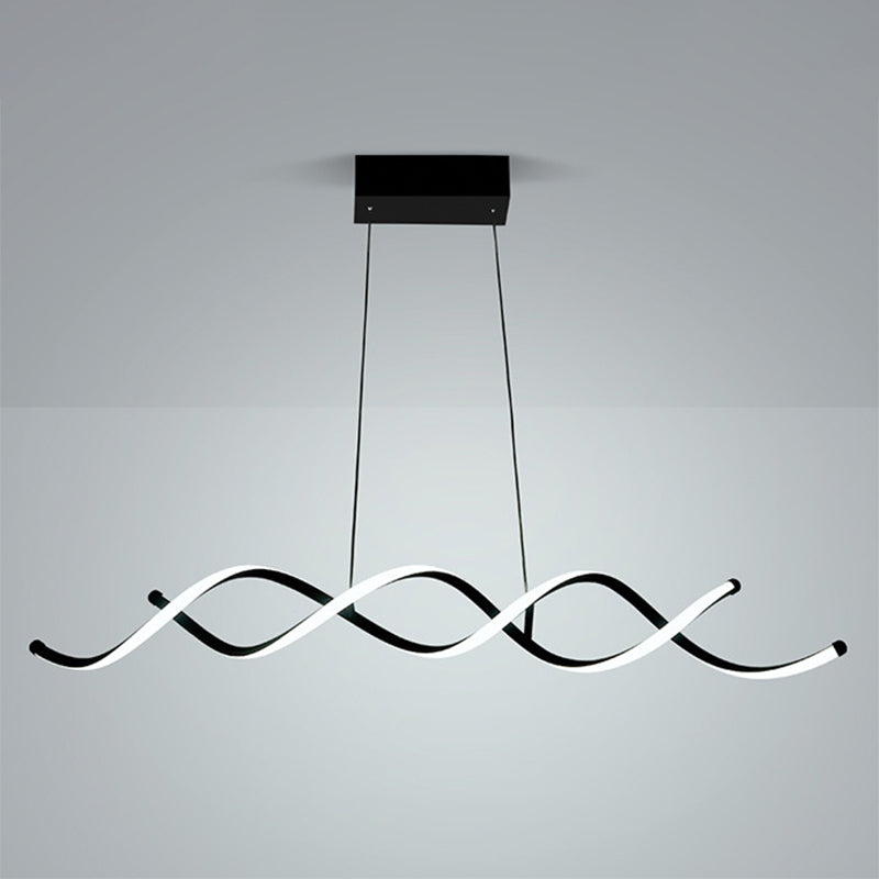 DecorBites™ Black Metal LED Pendant Ceiling Light for Contemporary Dining Room Decor