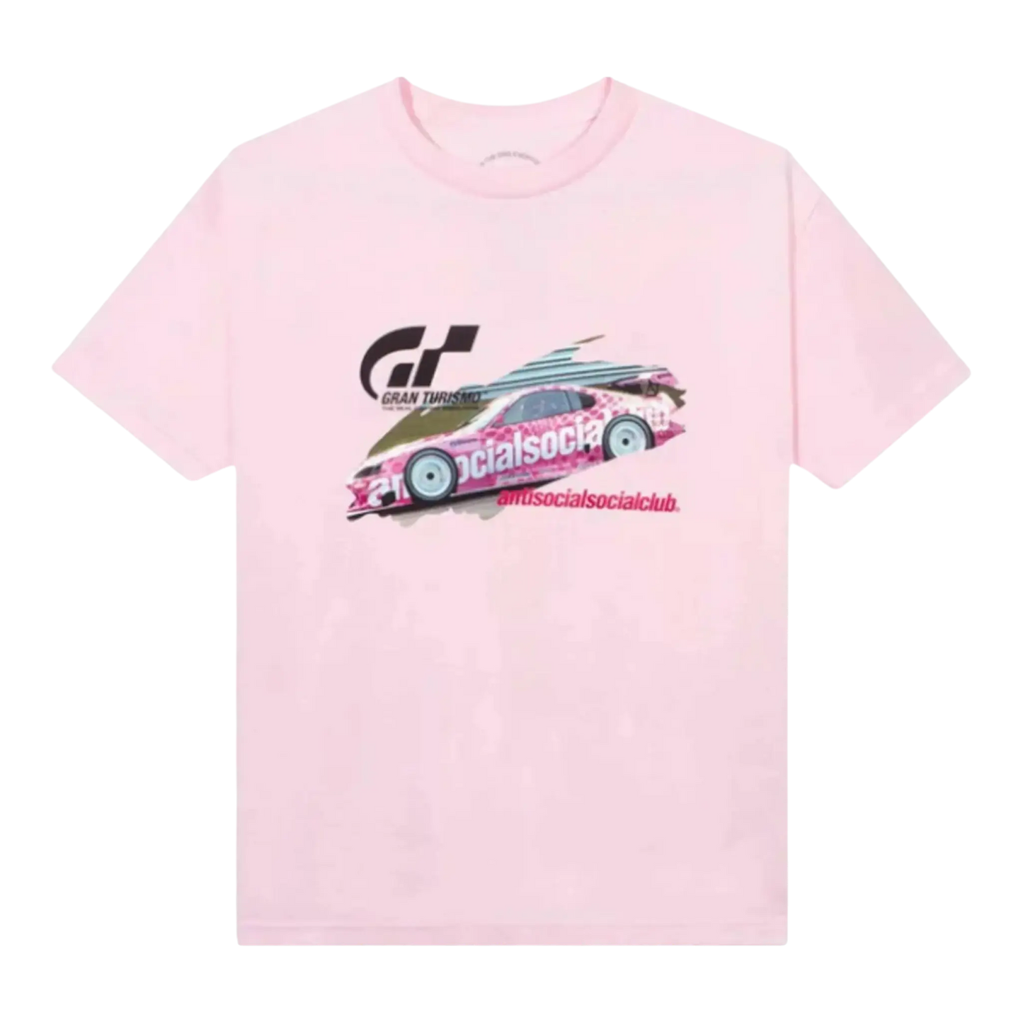Anti Social Social Club Gran Turismo Logo Men T-Shirt Pink