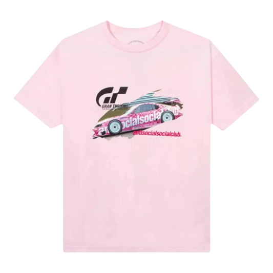 Anti Social Social Club Gran Turismo Logo Men T-Shirt Pink