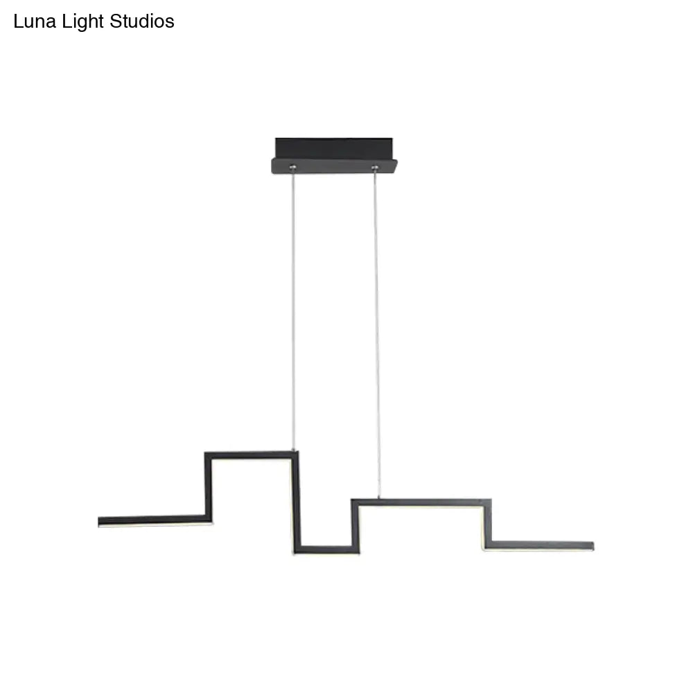 DecorBites™ 31.5"/39" Linear Kitchen Island LED Pendant Light - Minimalistic Metal Design in Black/Grey, Warm/White