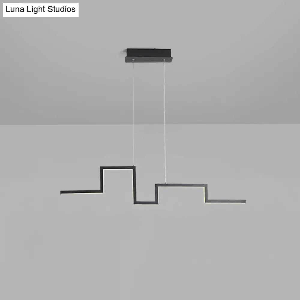 DecorBites™ 31.5"/39" Linear Kitchen Island LED Pendant Light - Minimalistic Metal Design in Black/Grey, Warm/White
