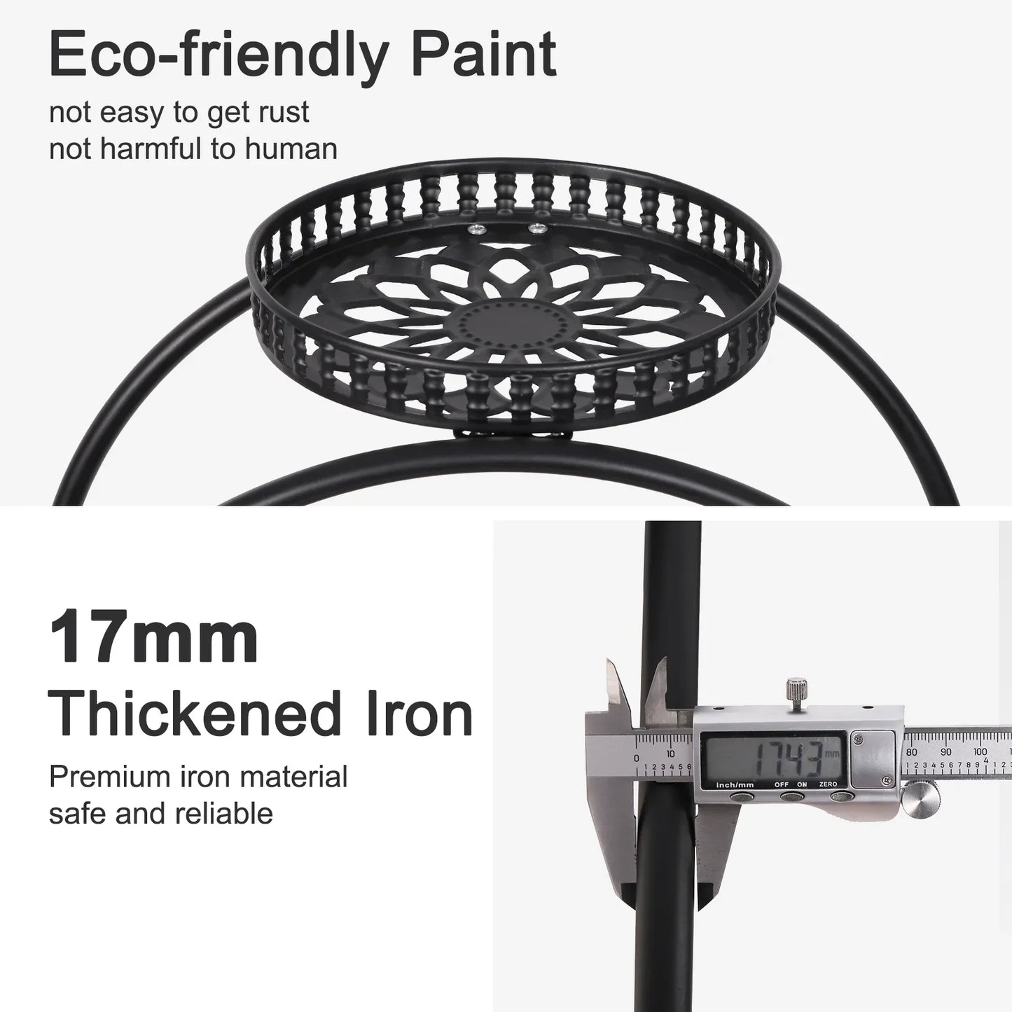 DecorBites™ 4-Wheel Plant Stand with 6 Pots
