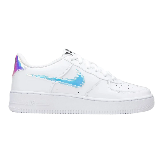 Nike Air Force 1 LV8 Digital Swoosh Big Kids Basketball Shoes White/Multi‑Color‑Black