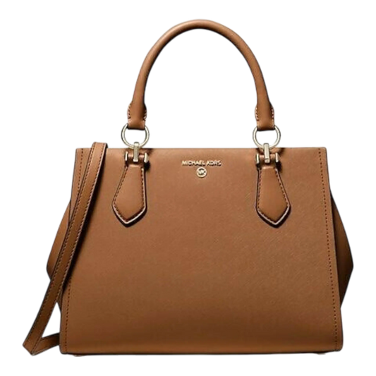 Michael Kors Marilyn Women Medium Saffiano Leather Handbag Brown