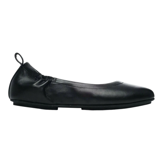 FitFlop Allegro Women Ballerinas Pumps Black Leather Slip-On Shoes