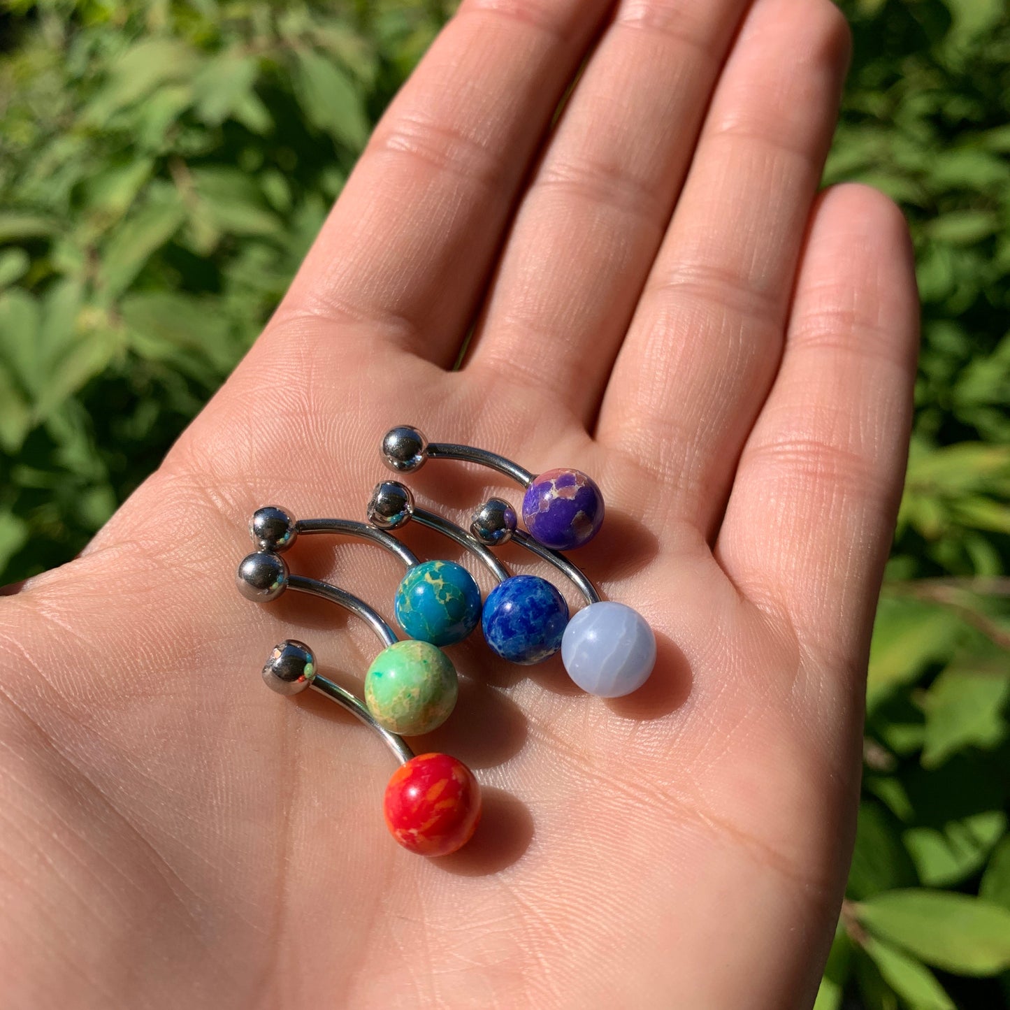 Clear Gem Twilight Tempest Purple Stone Belly Ring