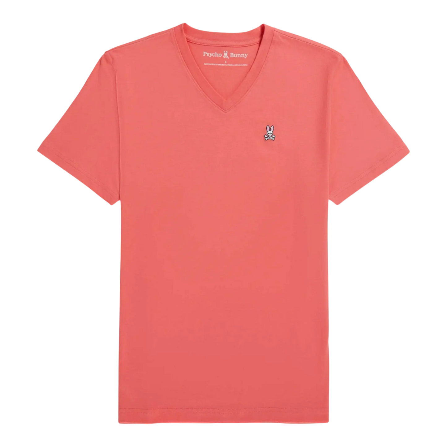 Psycho Bunny Classic V-Neck Men T-Shirt Grapefruit