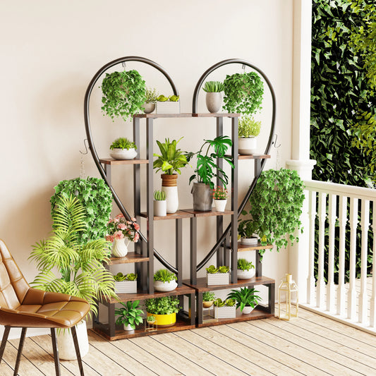 DecorBites™ 6-Tier Half Heart Metal Plant Stand