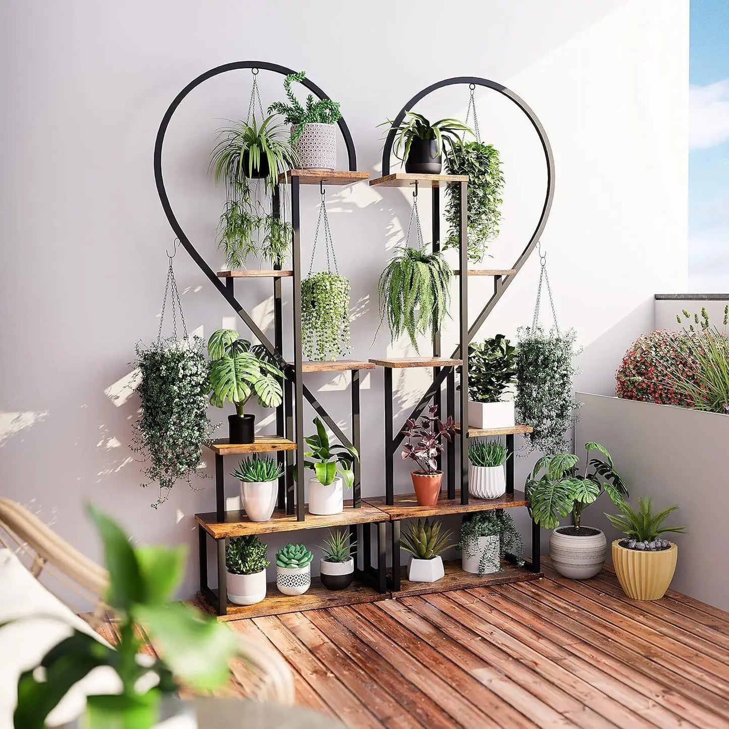 DecorBites™ 6-Tier Heart Shaped Plant Display Stand