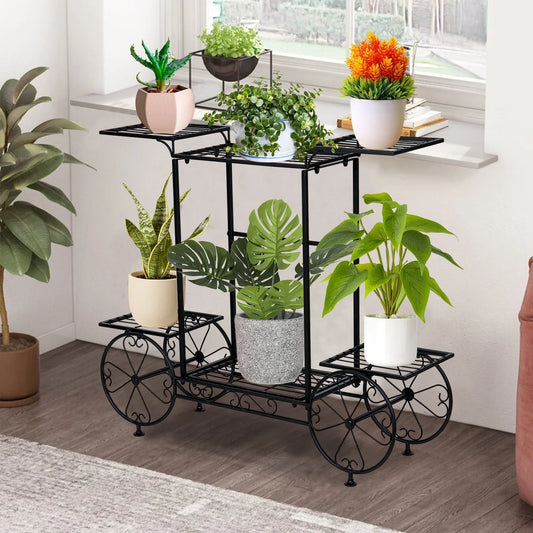 DecorBites™ 6-Tier Metal Plant Stand for Indoor & Outdoor Plants