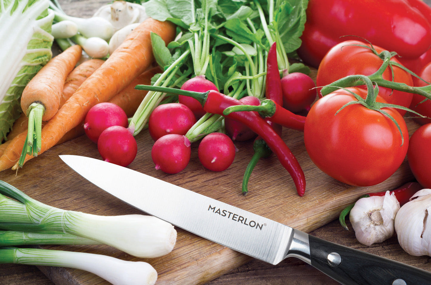 MASTERPAN Slicer Knife With Stainless Steel blade & Cover, 8" (20cm)
