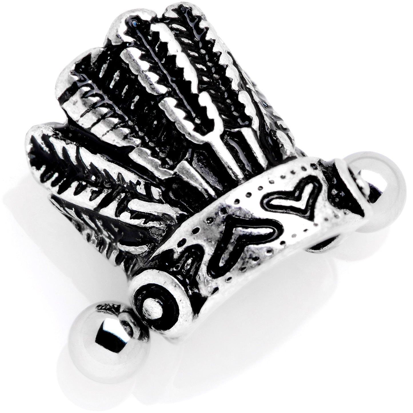 16G 1/2 Southwestern Feather Headdress Cuff Cartilage Earring