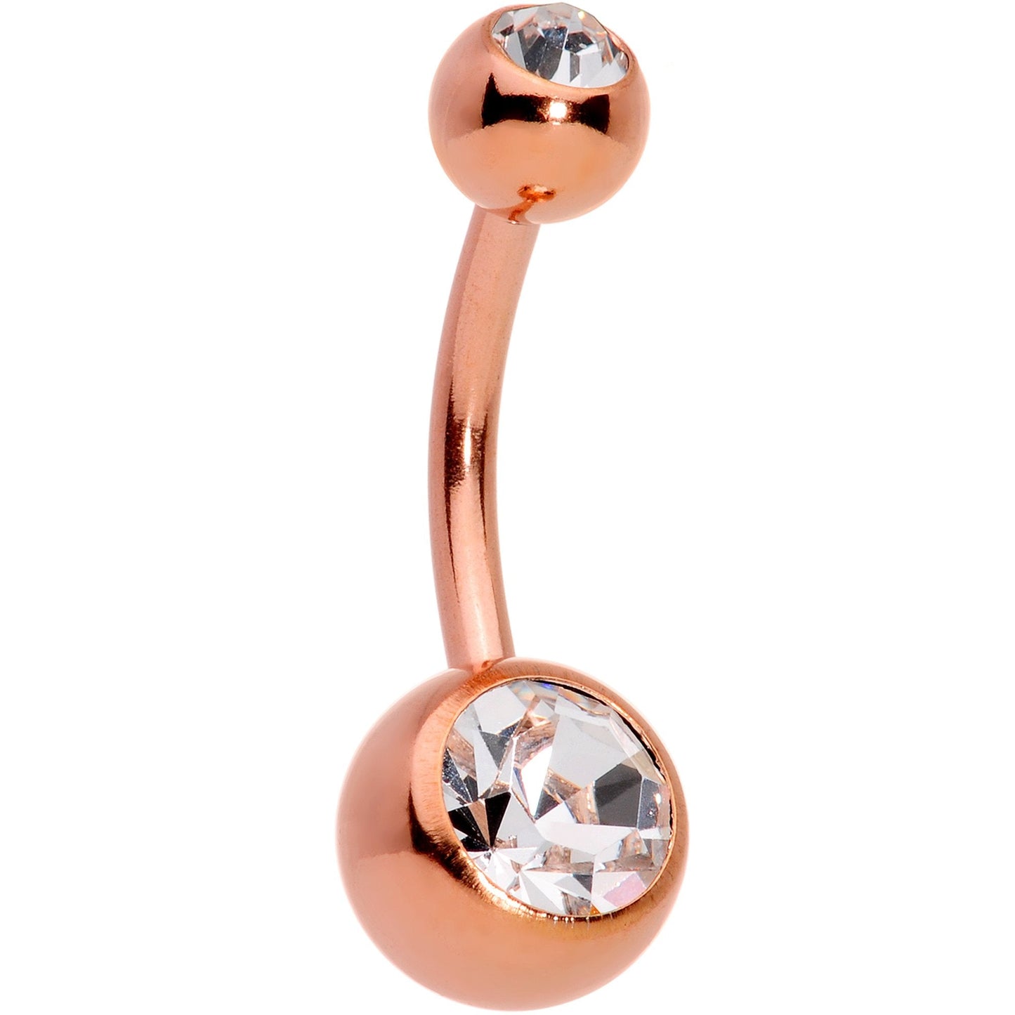 Clear Gem Snowflake Holiday Mix Belly Ring Set of 4