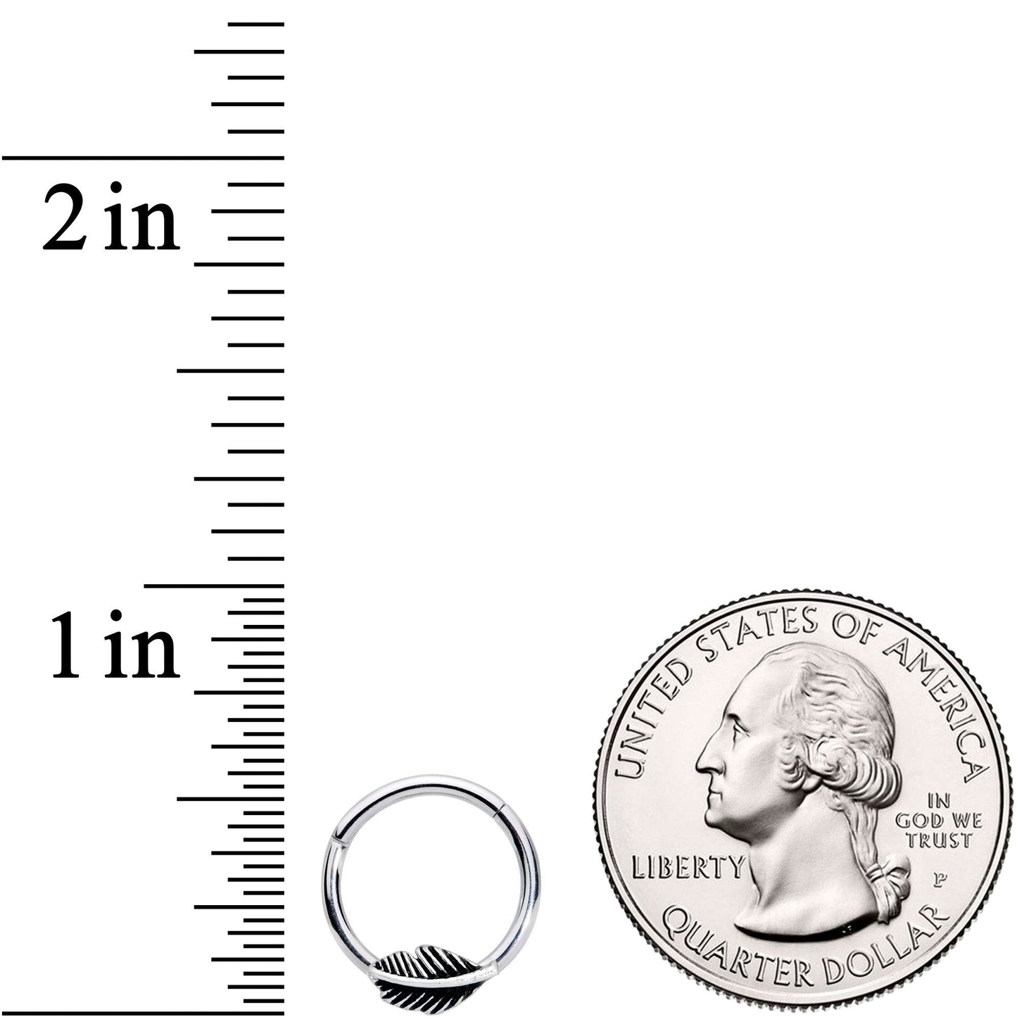16G 3/8 Floating Feather Hinged Segment Ring