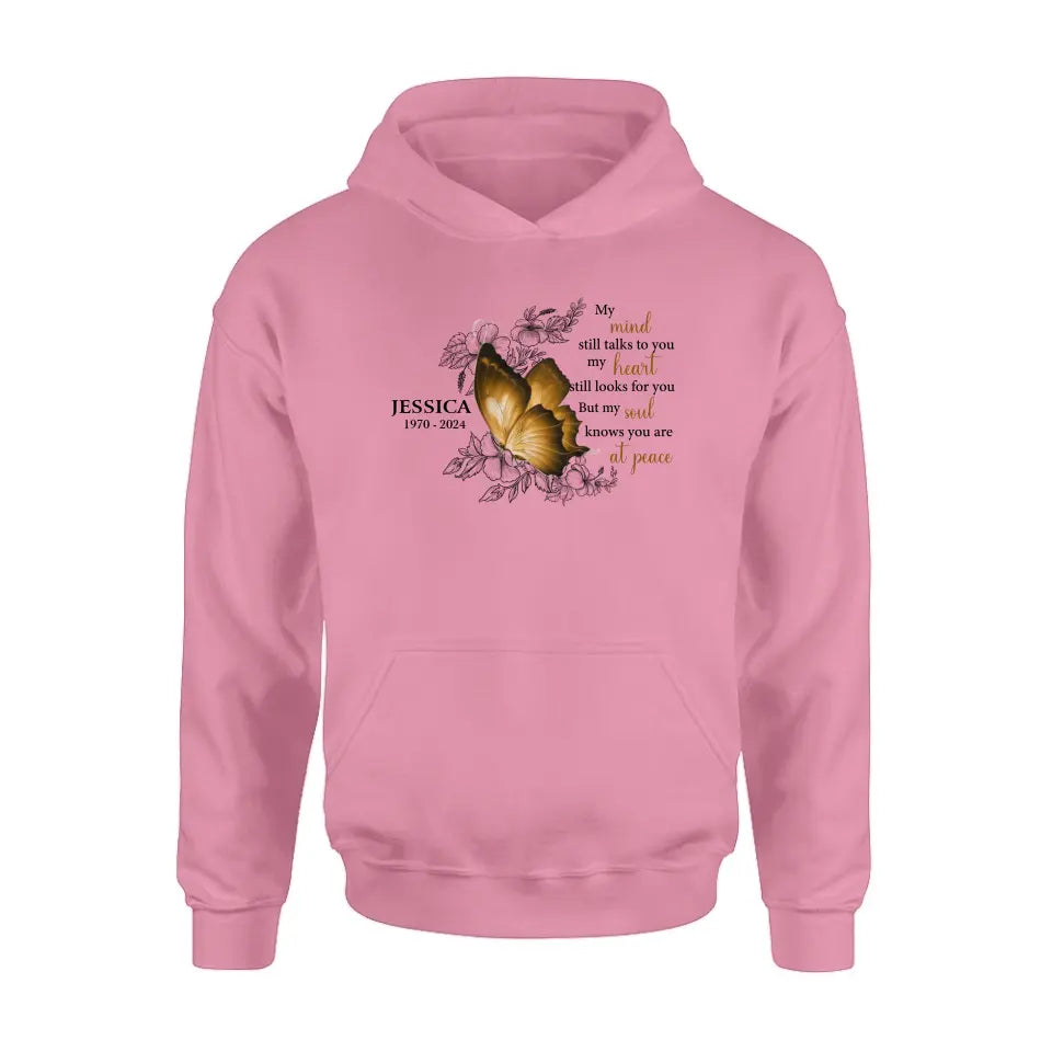 Personalized Memorial Shirt/Hoodie - Memorial Gift Idea for Mother's Day/Father's Day - My Mind Still Talks To You
