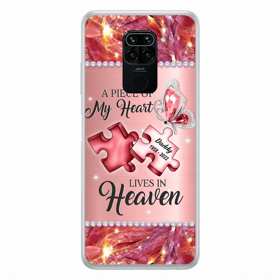 Custom Personalized Memorial Phone Case - Memorial Gift Idea for Father's Day - A Piece Of My Heart Lives In Heaven - Case for Xiaomi/Huawei/Oppo