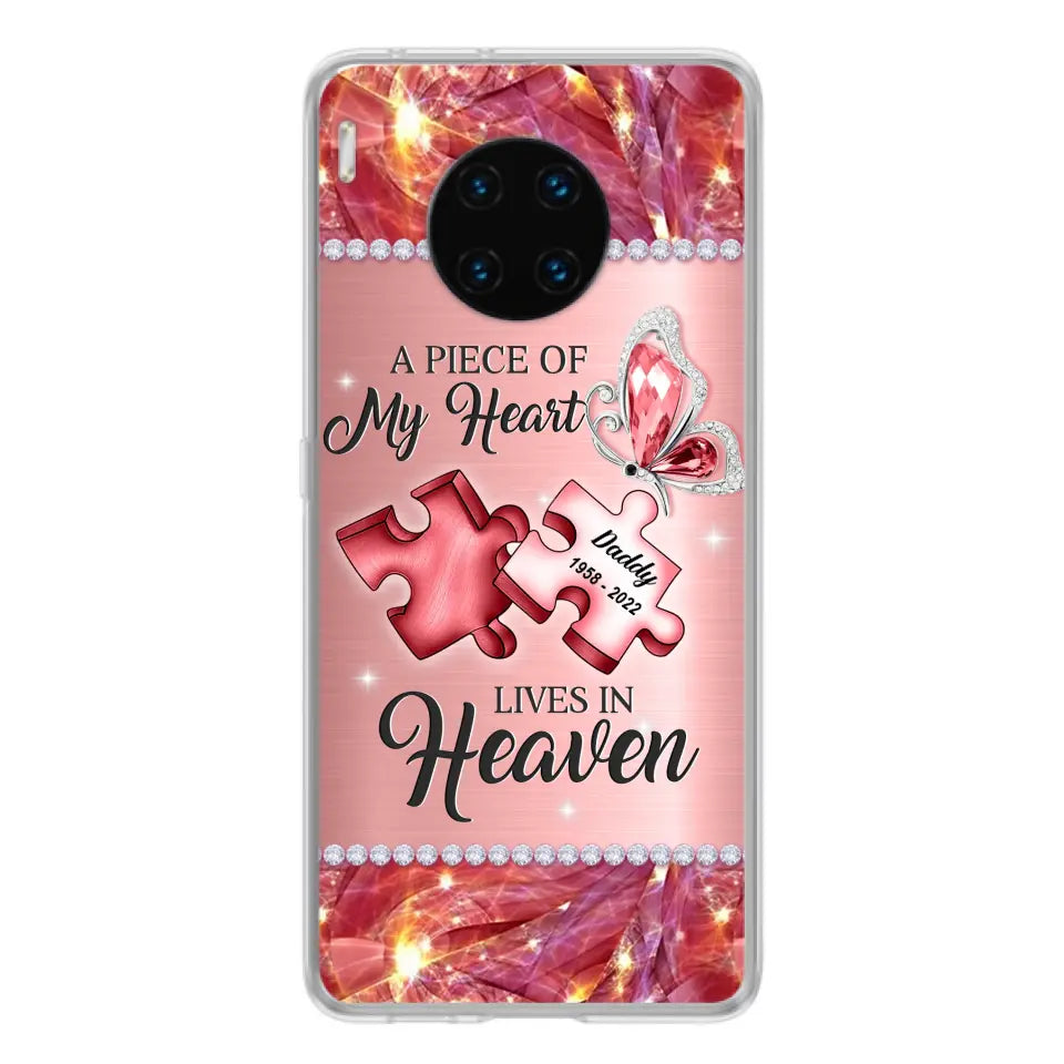 Custom Personalized Memorial Phone Case - Memorial Gift Idea for Father's Day - A Piece Of My Heart Lives In Heaven - Case for Xiaomi/Huawei/Oppo