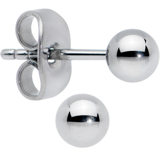 20G 4mm Ball End Grade 23 Titanium Post Stud Earrings