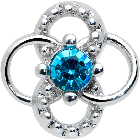 16G 1/4 Blue Gem Celtic Knot Cartilage Labret Monroe Tragus