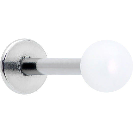 16G 5/16 Matte White Aurora Labret Monroe Tragus