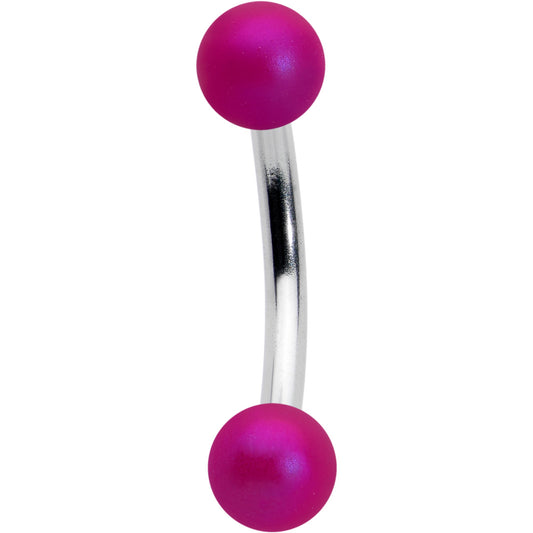 16G 5/16 Matte Purple Aurora Curved Eyebrow Ring