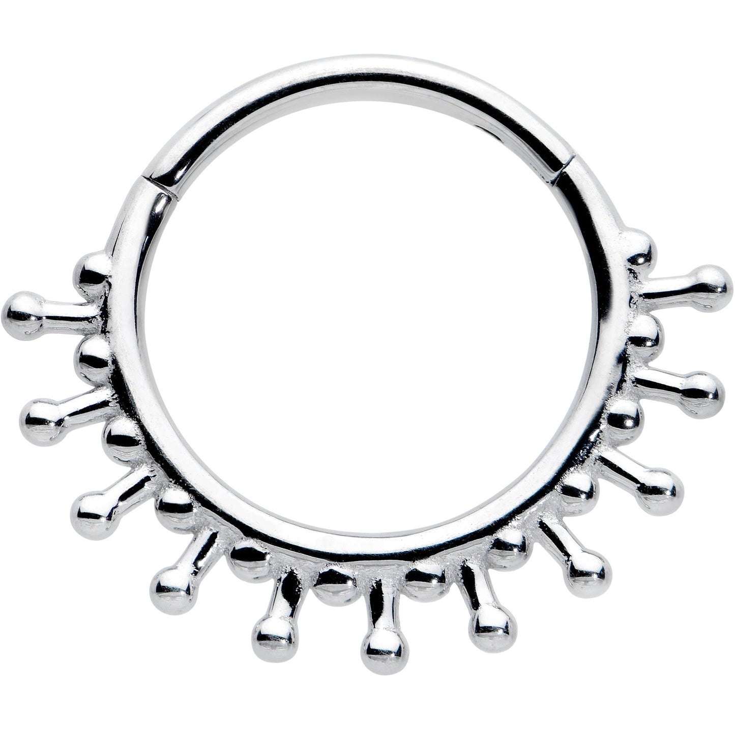 16G 3/8 Splatter Effect Hinged Segment Ring