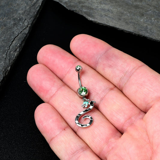Green Gem Officially Licensed Beetlejuice SandWorm Dangle Belly Ring