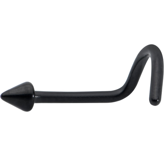 20G 1/4 Black ASTM F-136 Implant Grade Titanium Cone End Left Side Nose Screw