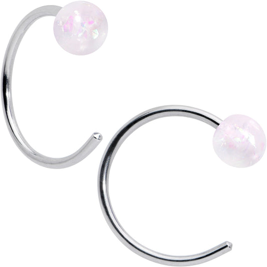 20G 5/16 Nose Hoop Gem Faux Opal Pack Pretty Nose Ring Set of 6