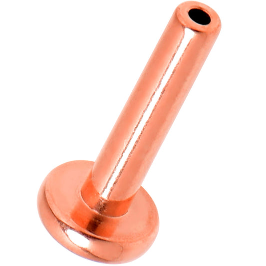 16G 1/4 Rosy Tone ASTM F-136 Implant Grade Titanium Threadless Post Only Labret