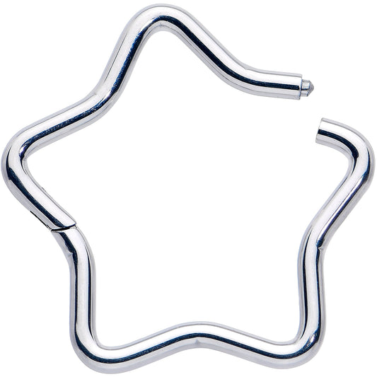 16G 3/8 Five Pointed Star Shaped Hinged Segment Ring