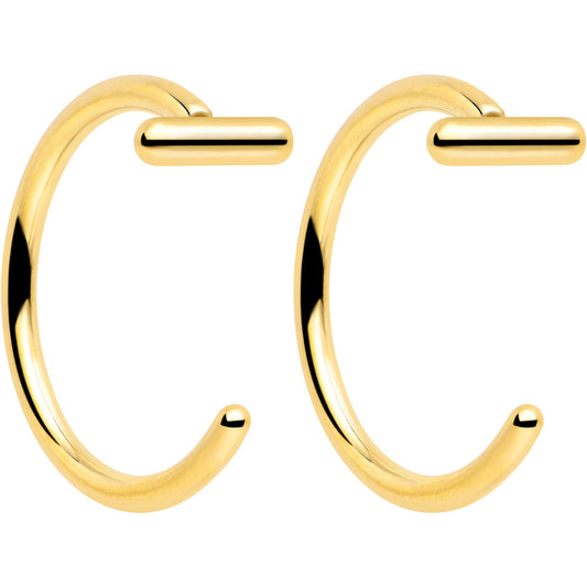 20G Bar Implant Grade Titanium Open Hoop Earrings