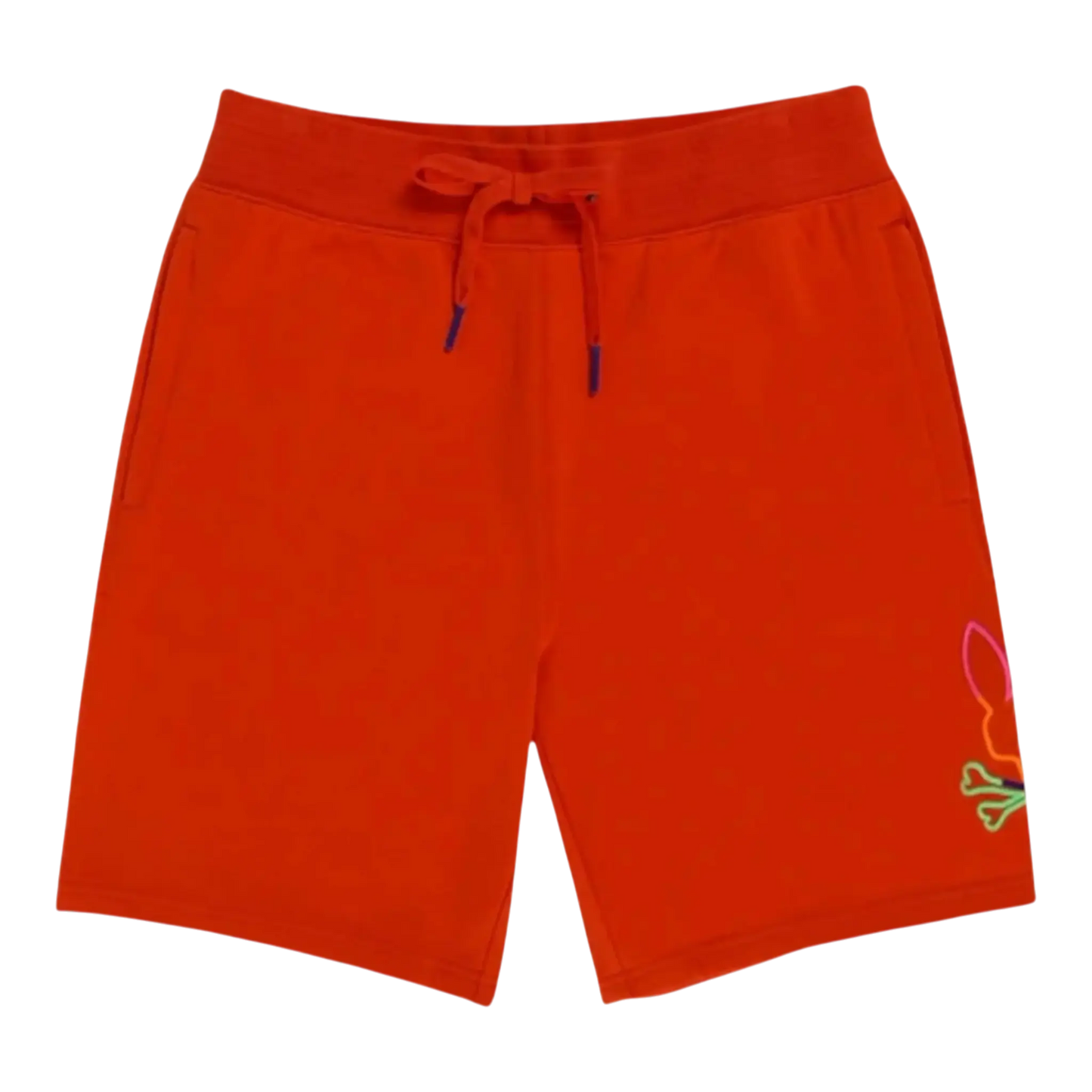 Psycho Bunny Leo Bunny Men Shorts Red Spice/Neon Multi