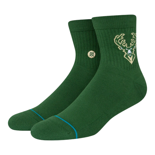 Stance Milwaukee Bucks Quarter Men Ankle Socks Dark Green
