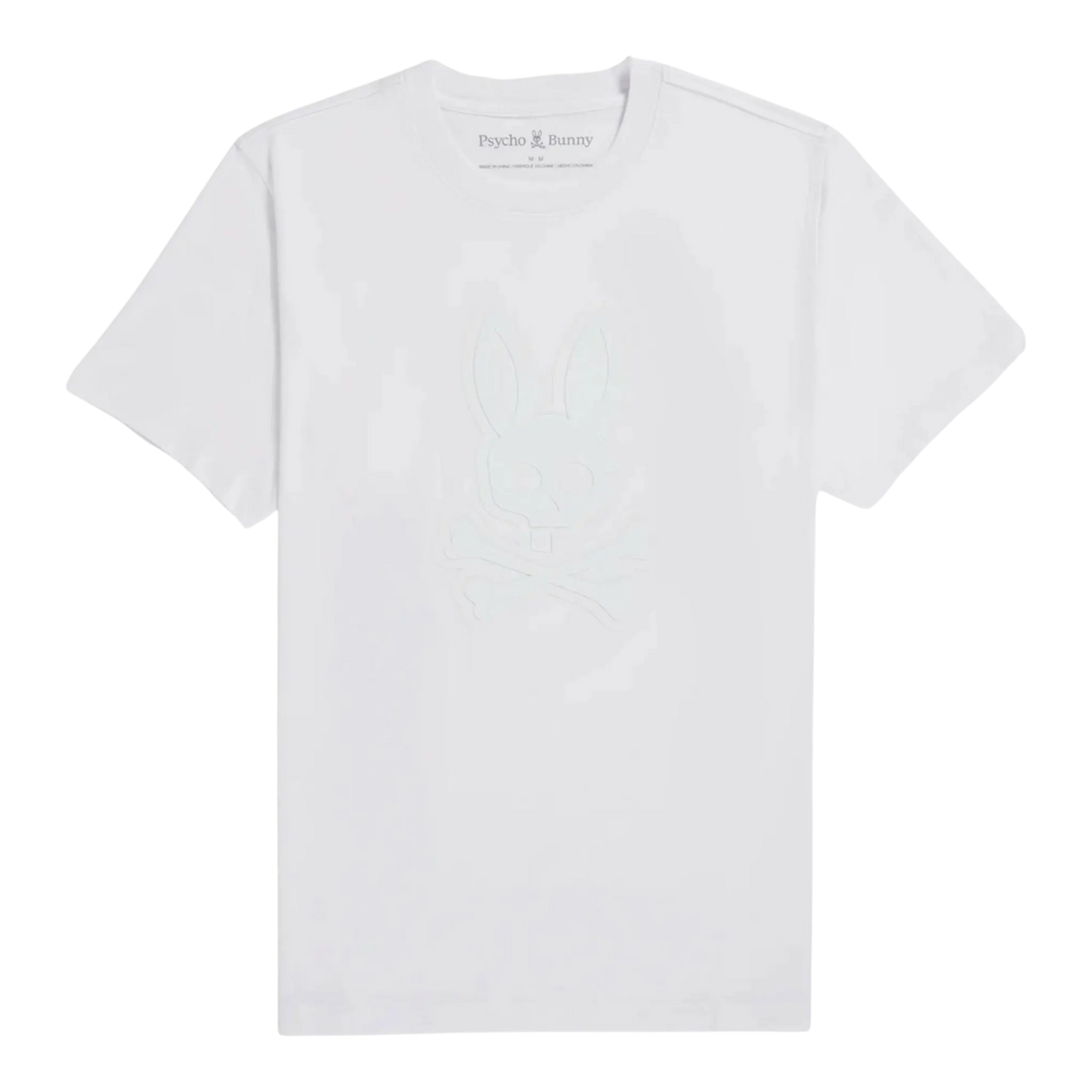 Psycho Bunny Damon Graphic Men Big and Tall Tee White