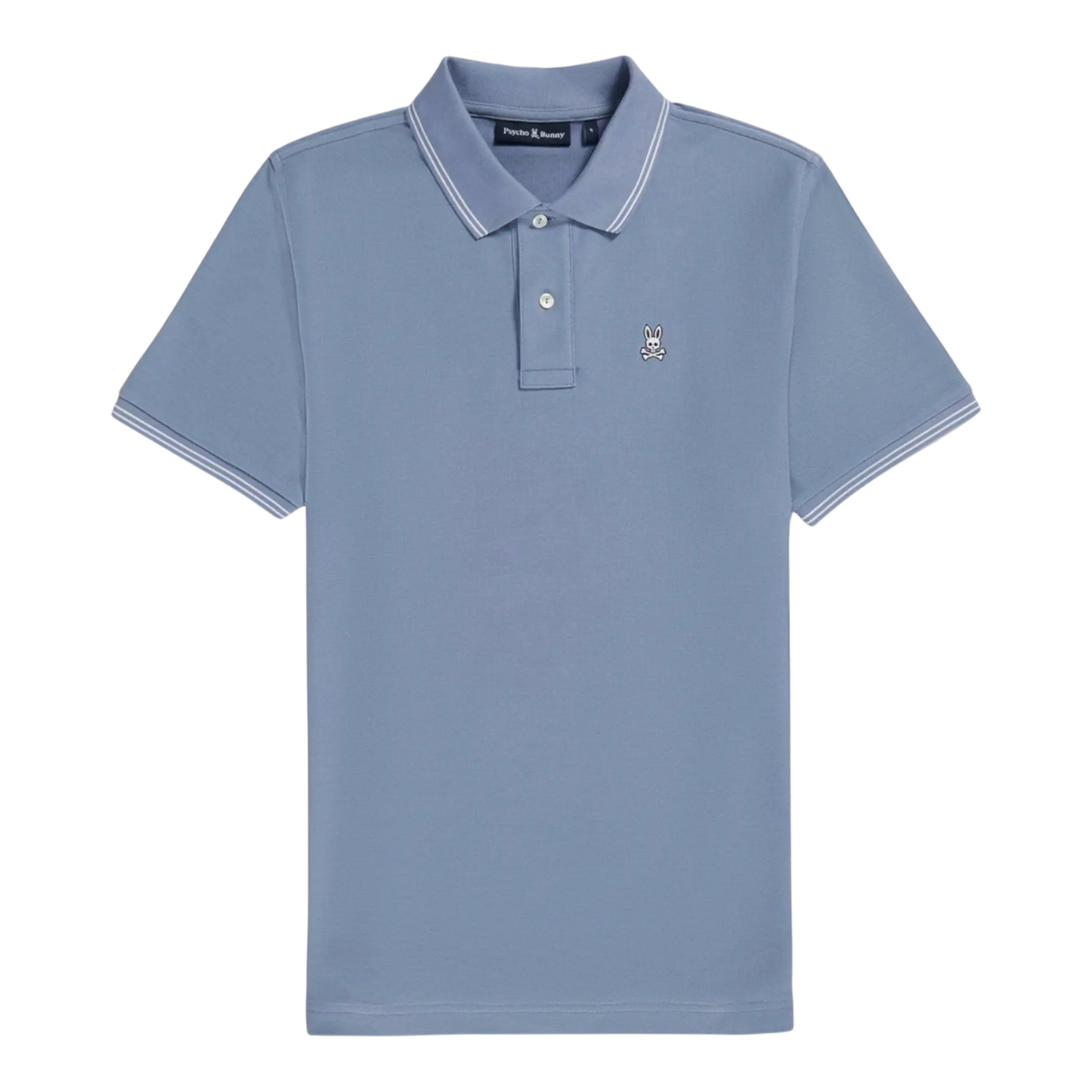 Psycho Bunny Logan Men Polo Shirt Chambray Blue